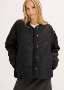 bonprix Bekleidung·Hosen|Jacken & Mäntel^Ultraleichte Steppjacke, Oversized schwarz