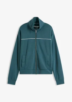 bonprix Bekleidung·Sweat|Bekleidung·Hosen^Ultrasofte Sport-Jacke mit Modal petrolgrün