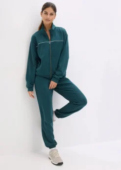 bonprix Bekleidung·Sweat|Bekleidung·Hosen^Ultrasofte Sport-Jacke mit Modal petrolgrün