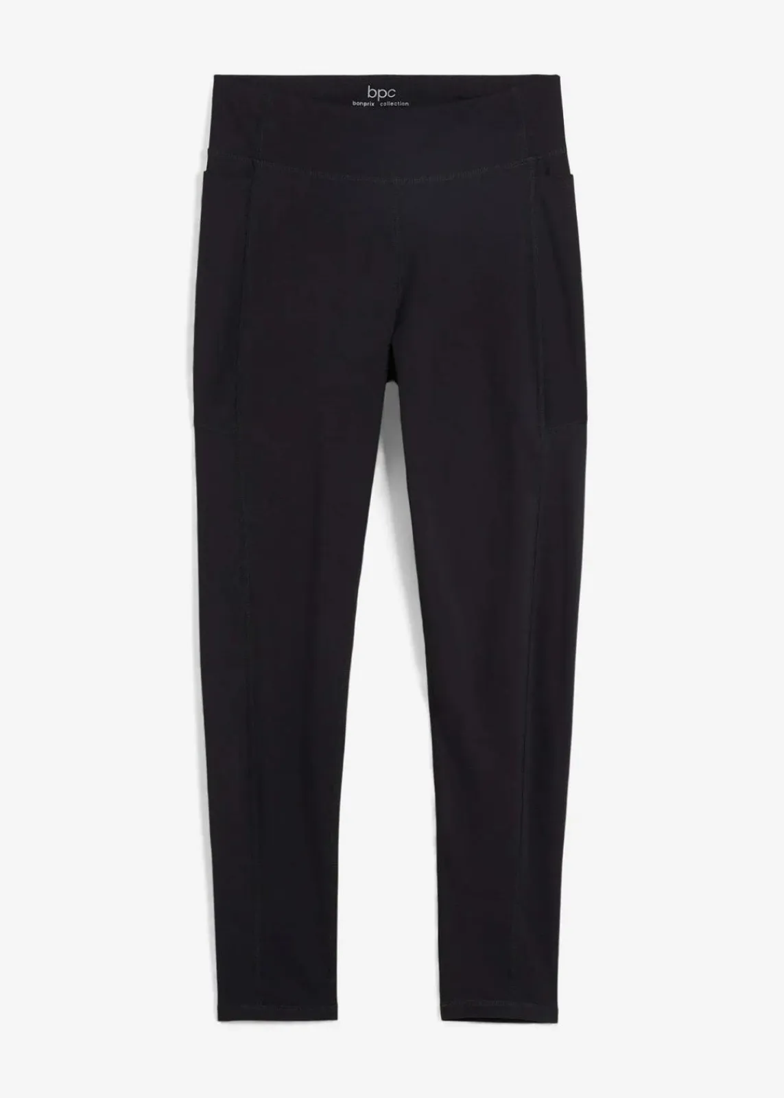 bonprix Sportbekleidung|Hosen^Ultrasofte Sport-Leggings mit seitlichen Taschen, knöchelfrei schwarz