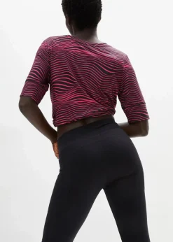bonprix Sportbekleidung|Hosen^Ultrasofte Sport-Leggings mit seitlichen Taschen, knöchelfrei schwarz