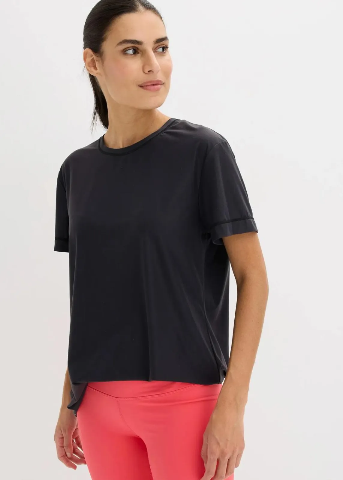 bonprix Sportbekleidung|Shirts & Tops^Ultrasoftes Funktionsshirt, schnelltrocknend schwarz