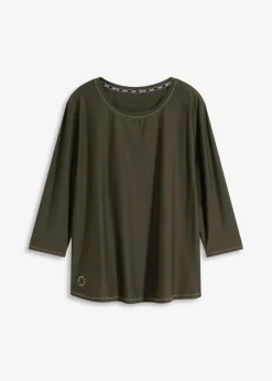 bonprix Shirts & Tops|Sportbekleidung^Ultrasoftes Funktionsshirt mit ¾ Ärmel, schnelltrocknend nachtoliv