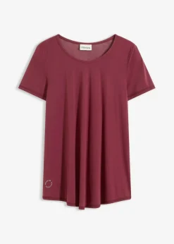 bonprix Bekleidung·Sweat|Nachhaltigere Materialien^Ultrasoftes Funktionsshirt mit Mesheinsatz, schnelltrocknend burgunderrot