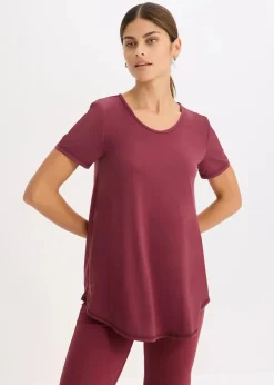 bonprix Bekleidung·Sweat|Nachhaltigere Materialien^Ultrasoftes Funktionsshirt mit Mesheinsatz, schnelltrocknend burgunderrot
