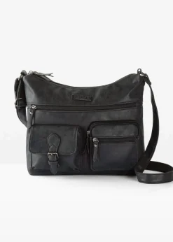 bonprix Taschen^Umhängetasche mit Außentaschen schwarz