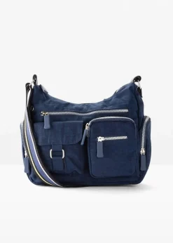 bonprix Taschen^Umhängetasche mit Außentaschen dunkelblau