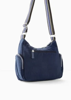 bonprix Taschen^Umhängetasche mit Außentaschen dunkelblau