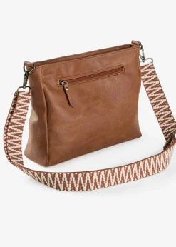 bonprix Taschen^Umhängetasche mit austauschbarem Trageriemen cognac braun