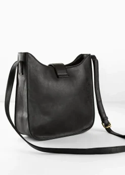 bonprix Taschen^Umhängetasche mit dekorativem Schnallendetail schwarz