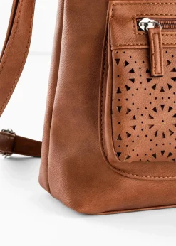bonprix Taschen^Umhängetasche mit dekorativer Außentasche cognac