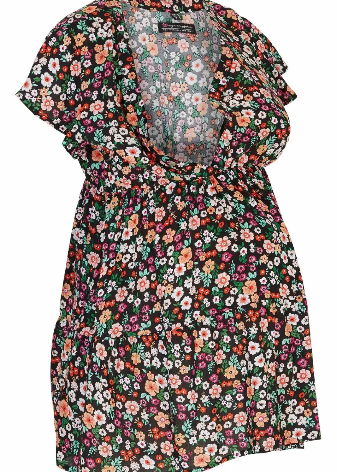 bonprix Bekleidung·Blazer|Umstandsmode^Umstands- und Stillbluse aus Viskose schwarz geblümt
