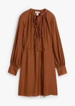 bonprix Bekleidung·Blazer|Nachhaltigere Materialien^Umstands- und Stillblusenkleid aus fließender Viskose ziegelbraun