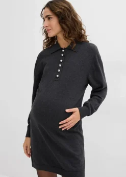 bonprix Bekleidung·Blazer|Umstandsmode^Umstands- und Stillkleid aus feingestrickter Bio-Baumwolle anthrazit meliert