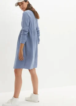 bonprix Bekleidung·Blazer|Umstandsmode^Umstands- und Stillkleid aus Baumwoll-Musselin rauchblau