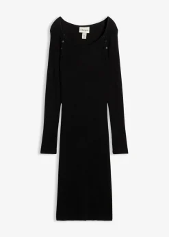 bonprix Bekleidung·Blazer|Umstandsmode^Umstands- und Stillkleid aus Strick schwarz