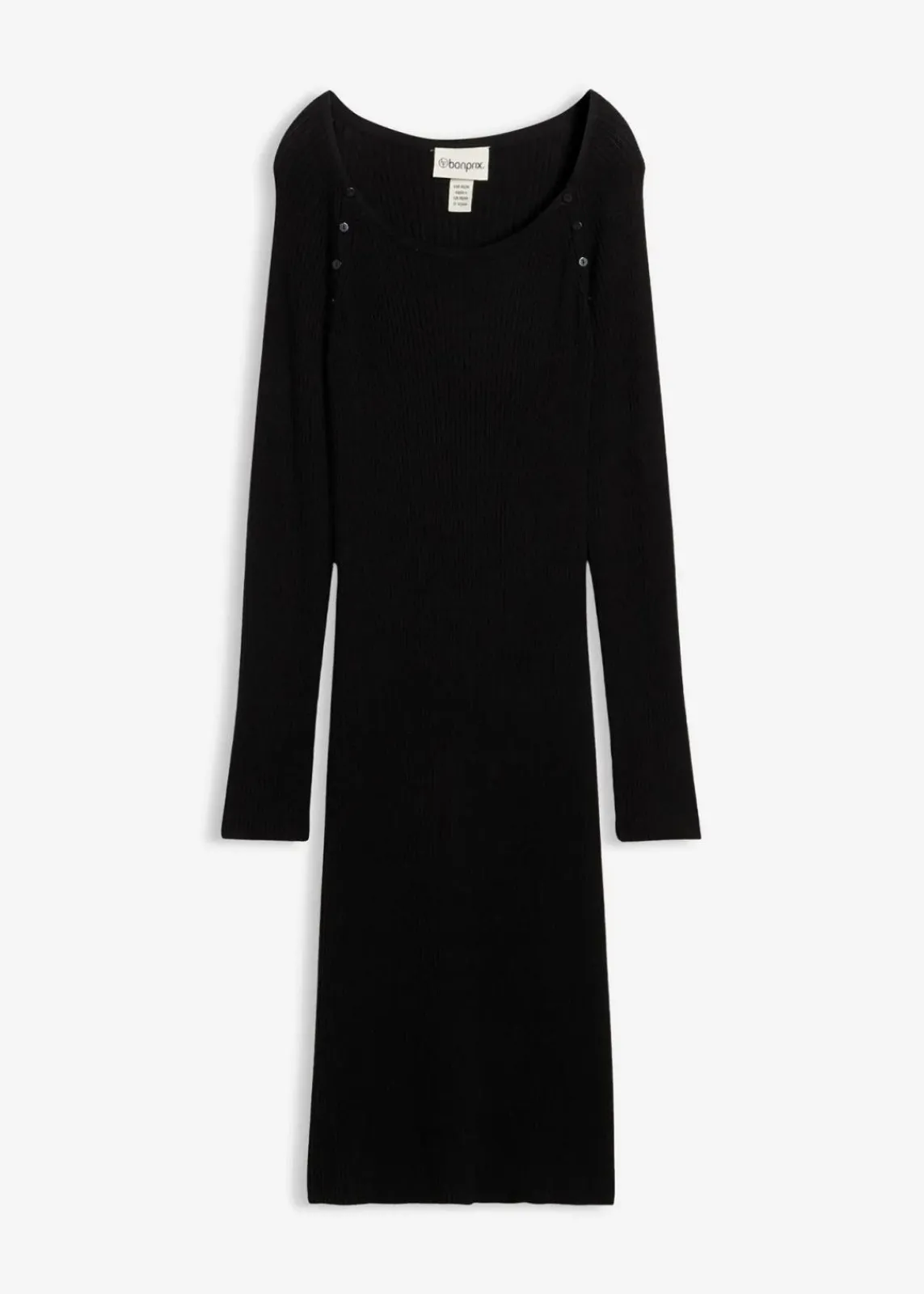 bonprix Bekleidung·Blazer|Umstandsmode^Umstands- und Stillkleid aus Strick schwarz