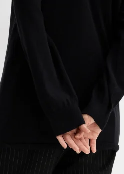 bonprix Bekleidung·Blazer|Umstandsmode^Umstands- und Stillset aus Pullover und ärmelloser Bluse aus Bio-Baumwolle schwarz/weiß
