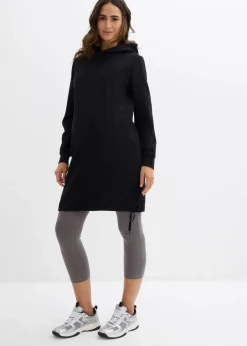 bonprix Umstandsmode|Nachhaltigere Materialien^Umstands- und Still-Sweatkleid aus Bio-Baumwolle schwarz
