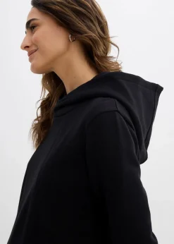 bonprix Umstandsmode|Nachhaltigere Materialien^Umstands- und Still-Sweatkleid aus Bio-Baumwolle schwarz