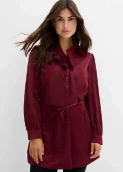 bonprix Bekleidung·Blazer|Umstandsmode^Umstands-Bluse aus weichem Satin dunkelbeere