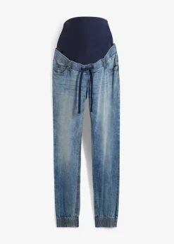 bonprix Bekleidung·Blazer|Umstandsmode^Umstands-Denimjogger aus Bio-Baumwolle hellblau used