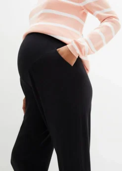 bonprix Bekleidung·Blazer|Nachhaltigere Materialien^Umstands-Haremshose aus Jersey, Loose Fit schwarz