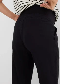 bonprix Bekleidung·Blazer|Umstandsmode^Umstandshose aus Leinen- Mix, Straight Leg schwarz