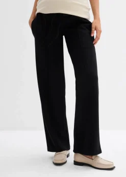 bonprix Bekleidung·Blazer|Umstandsmode^Umstandshose aus Punto di Roma, gerades, weites Bein schwarz