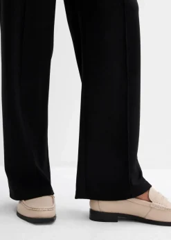 bonprix Bekleidung·Blazer|Umstandsmode^Umstandshose aus Punto di Roma, gerades, weites Bein schwarz