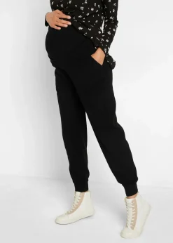 bonprix Bekleidung·Blazer|Nachhaltigere Materialien^Umstandshose aus weichem Strick schwarz