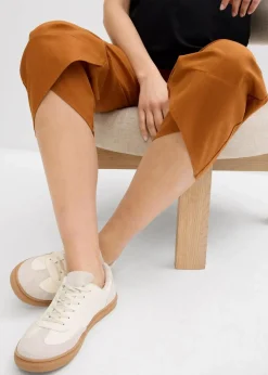 bonprix Bekleidung·Blazer|Umstandsmode^Umstandshose mit Bauchband aus Leinen-Mix bronze