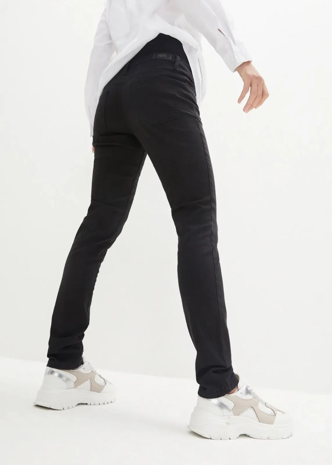 bonprix Bekleidung·Blazer|Umstandsmode^Umstandshose mit Stretch, Slim fit schwarz