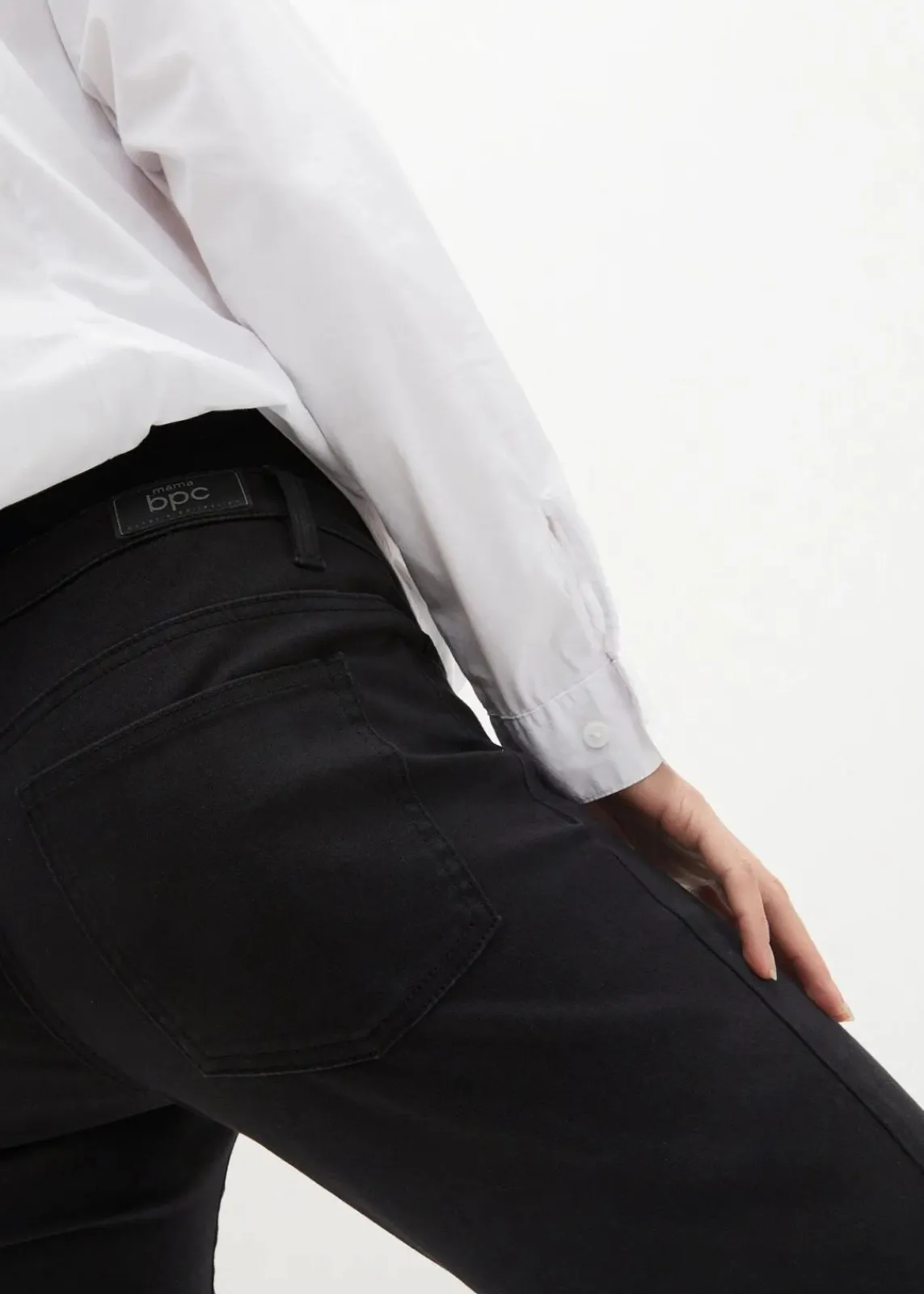 bonprix Bekleidung·Blazer|Umstandsmode^Umstandshose mit Stretch, Slim fit schwarz