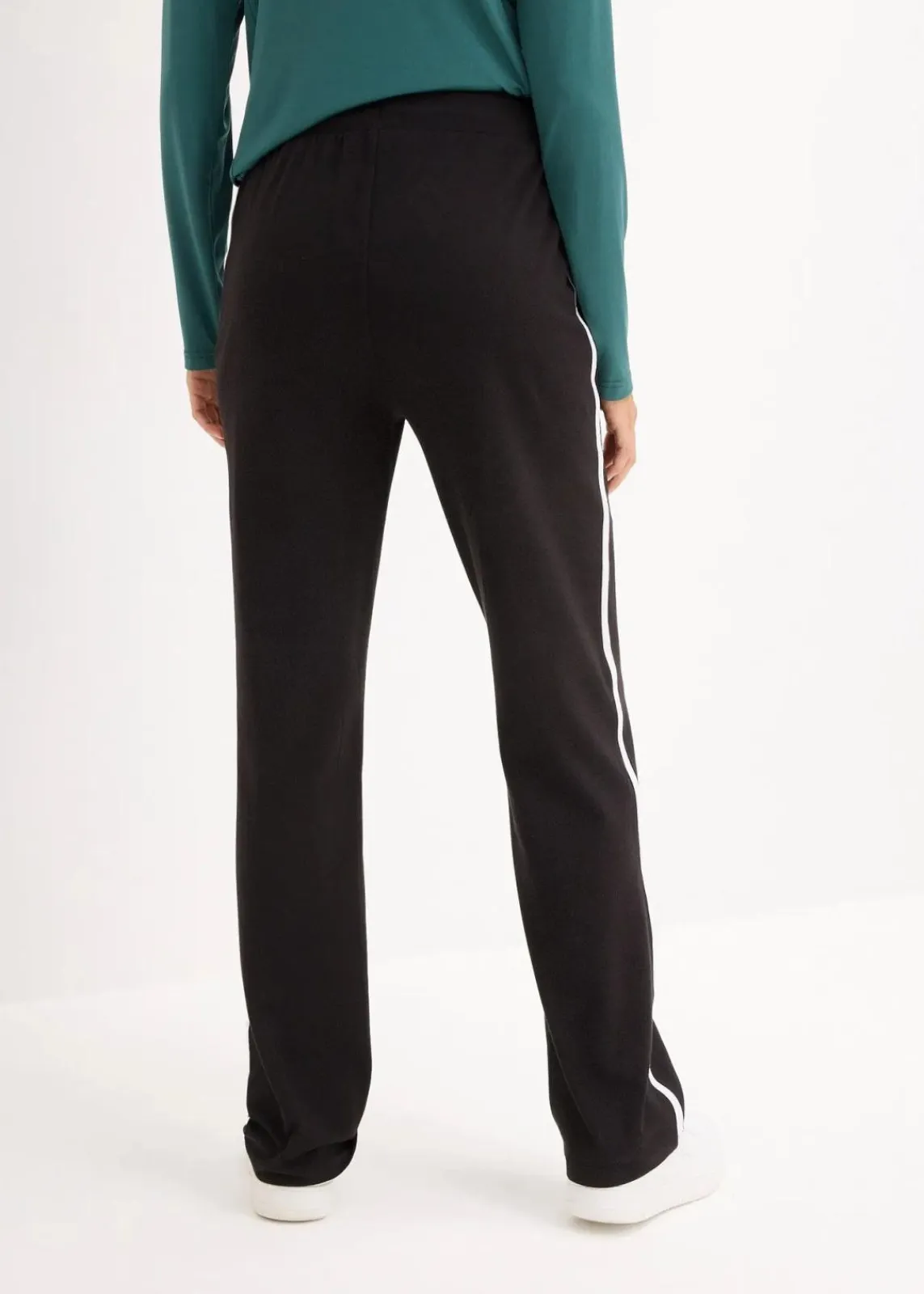 bonprix Bekleidung·Blazer|Umstandsmode^Umstandshosen aus Baumwoll-Jersey, Straight Leg (2er-Pack) dunkelblau+schwarz