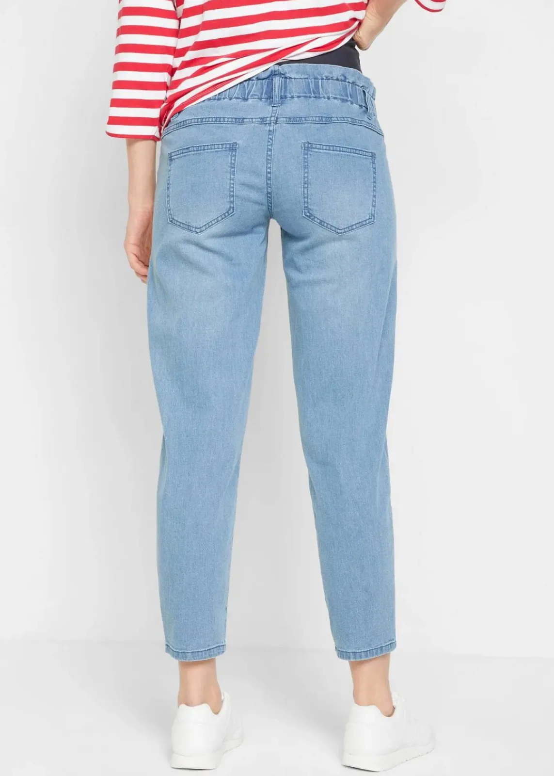 bonprix Bekleidung·Blazer|Umstandsmode^Umstandsjeans aus Baumwoll-Stretch, schmal zulaufendes Bein blau denim