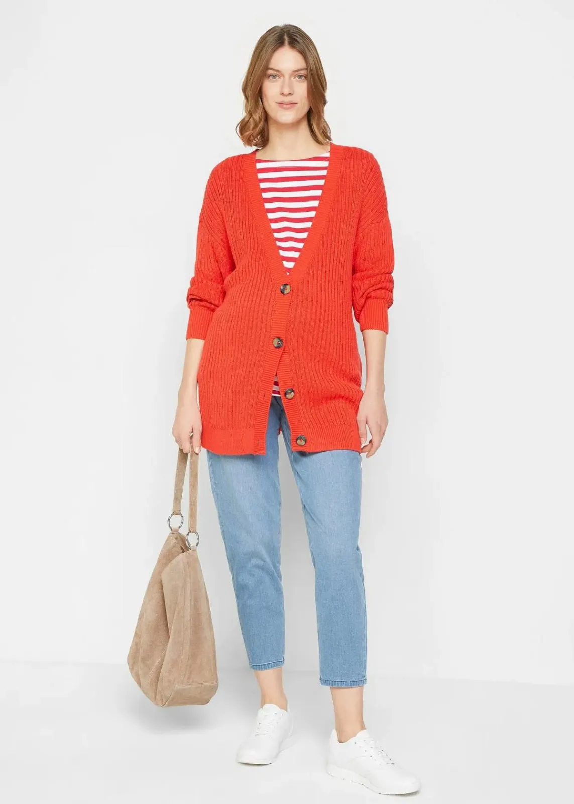 bonprix Bekleidung·Blazer|Umstandsmode^Umstandsjeans aus Baumwoll-Stretch, schmal zulaufendes Bein blau denim