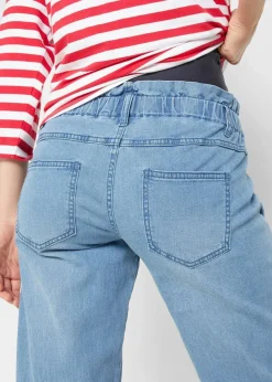 bonprix Bekleidung·Blazer|Umstandsmode^Umstandsjeans aus Baumwoll-Stretch, schmal zulaufendes Bein blau denim