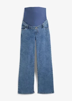 bonprix Bekleidung·Blazer|Umstandsmode^Umstandsjeans aus Bio-Baumwolle, Loose Fit blau denim/hellindigo