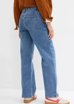 bonprix Bekleidung·Blazer|Umstandsmode^Umstandsjeans aus Bio-Baumwolle, Loose Fit blau denim/hellindigo