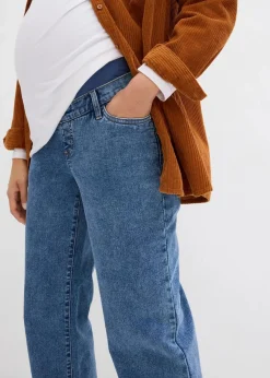 bonprix Bekleidung·Blazer|Umstandsmode^Umstandsjeans aus Bio-Baumwolle, Loose Fit blau denim/hellindigo