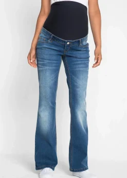 bonprix Kurzgrößen|Bekleidung·Blazer^Umstandsjeans, Bootcut blau denim
