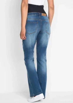bonprix Kurzgrößen|Bekleidung·Blazer^Umstandsjeans, Bootcut blau denim