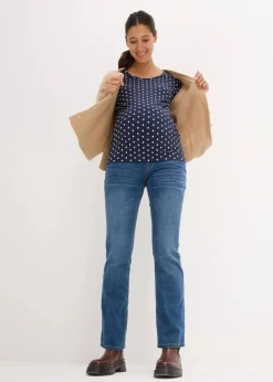 bonprix Kurzgrößen|Bekleidung·Blazer^Umstandsjeans, Bootcut blau denim