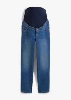 bonprix Bekleidung·Blazer|Umstandsmode^Umstandsjeans, knöchelfrei, Straight blau denim