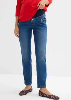 bonprix Bekleidung·Blazer|Umstandsmode^Umstandsjeans, knöchelfrei, Straight blau denim