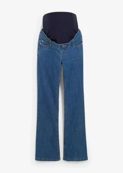 bonprix Bekleidung·Blazer|Umstandsmode^Umstandsjeans mit Bio-Baumwolle, leicht ausgestelltes Bein blau denim