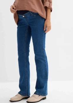 bonprix Bekleidung·Blazer|Umstandsmode^Umstandsjeans mit Bio-Baumwolle, leicht ausgestelltes Bein blau denim