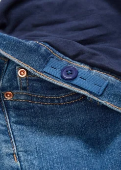 bonprix Bekleidung·Blazer|Umstandsmode^Umstandsjeans mit Bio-Baumwolle, leicht ausgestelltes Bein blau denim