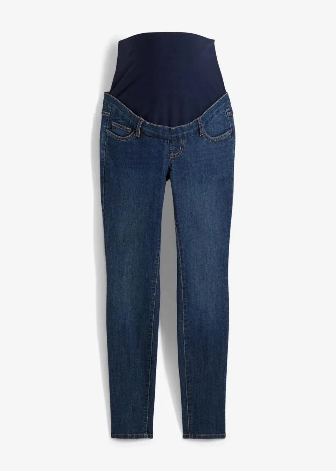 bonprix Bekleidung·Blazer|Nachhaltigere Materialien^Umstandsjeans mit Bio-Baumwolle, Skinny dunkelblau denim